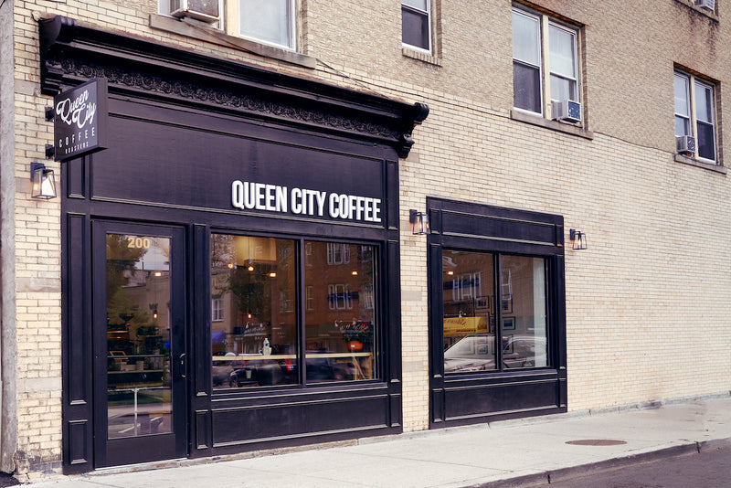 Queen City Coffee Roasters Plainfield storefront at 200 Court Place